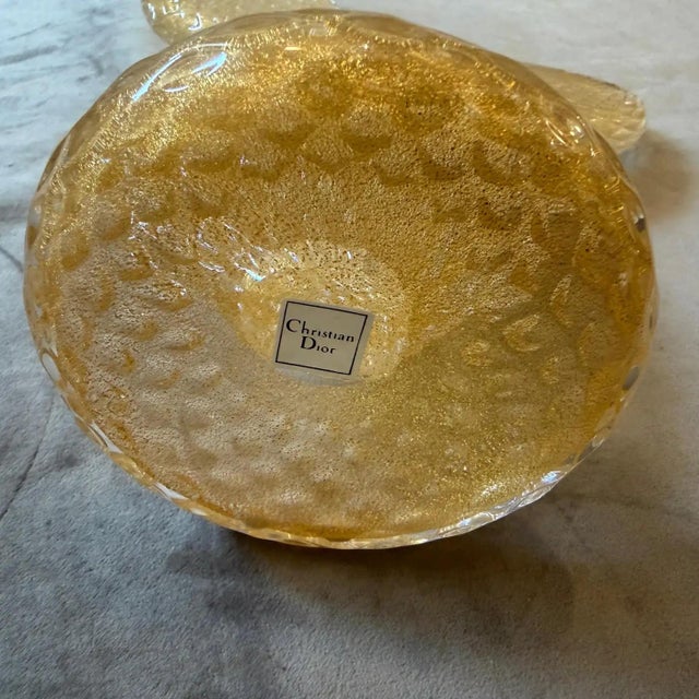 Contemporary A 1990s Dior Home Green and Gold Murano Glass Flowering Cactus For Sale - Image 3 of 14