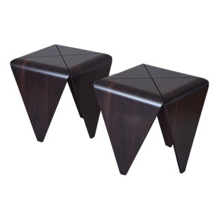 Rosewood Petalas Side Tables from Jorge Zalszupin, Set of 2 For Sale