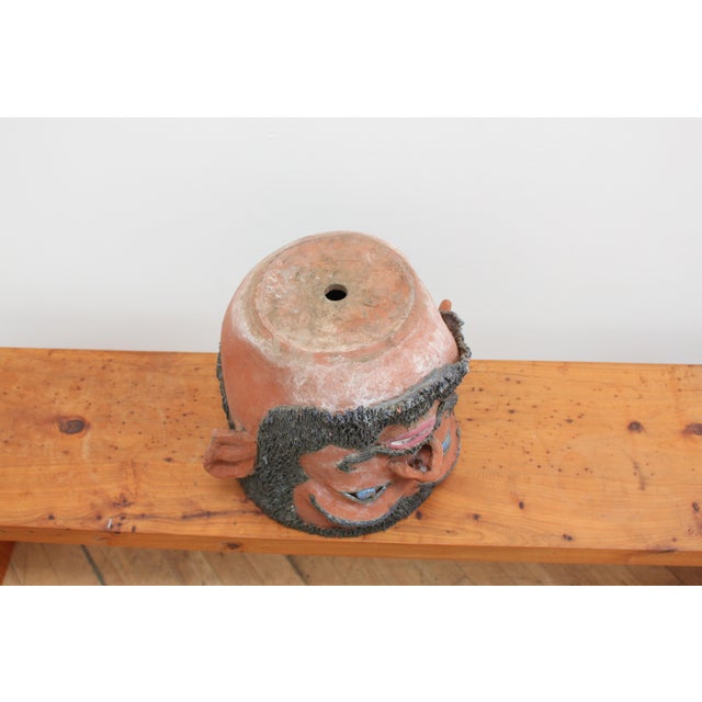 Fantastic partially glazed figurative planter. Circa 70s. Purchased in the Bay Area and very much in the style of Robert...