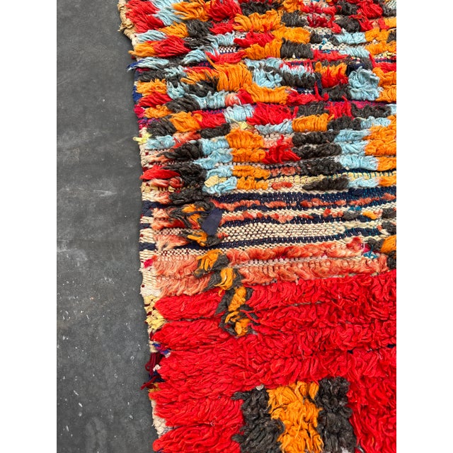 1990s 1990s Vintage Handmade Moroccan Accent Rug - 3'6" X 7'9" Ft For Sale - Image 5 of 11