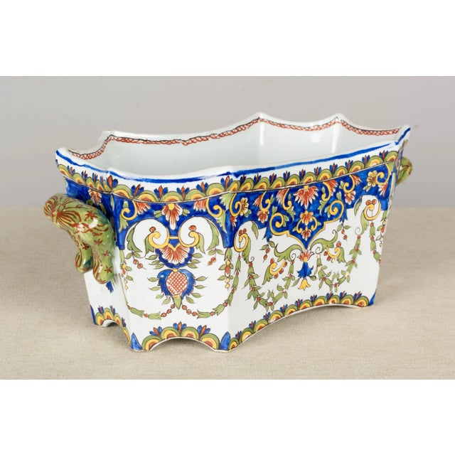 19th Century French Desvres Faience Jardinière For Sale In Orlando - Image 6 of 12