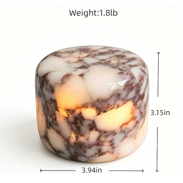 2020s New Pair of Calacatta Marble Cordless Lamps – Rechargeable – $110 For Sale - Image 5 of 8