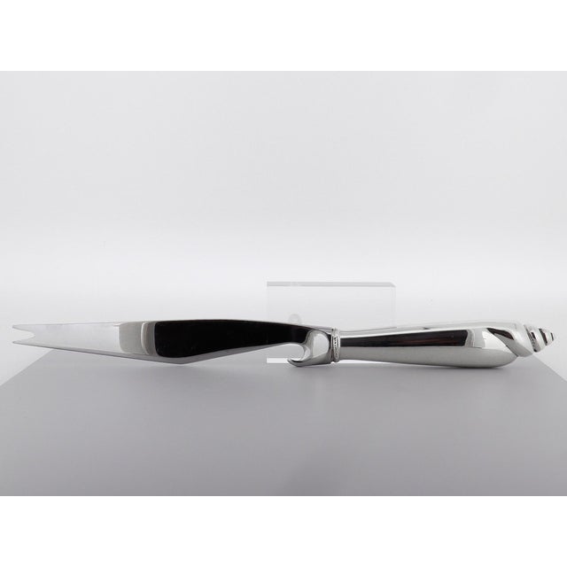 Metal Late 20th Century Tiffany & Co. 'Modern Shell' Pattern Hollow Handle Bar Knife by Angela Cummings For Sale - Image 7 of 10