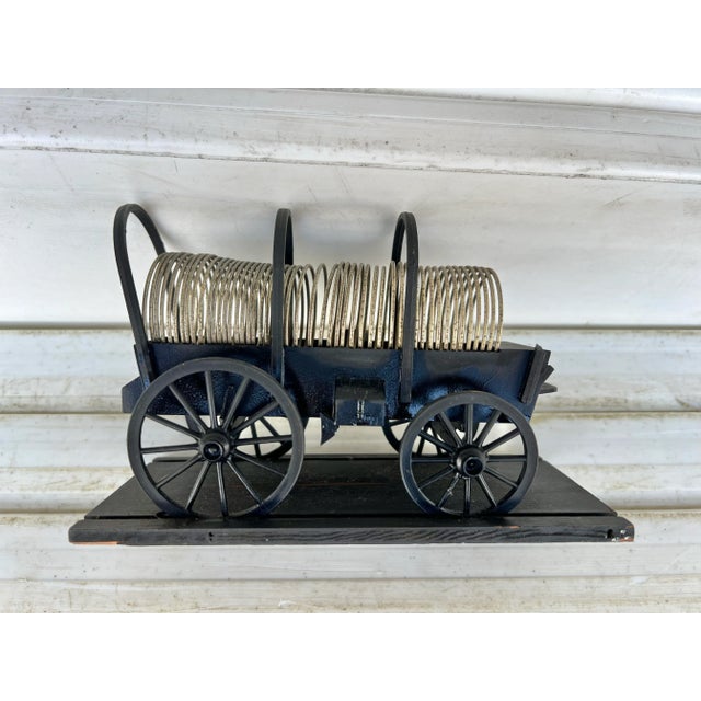 Wood Mid Century Desk Accessory Chuck Wagon For Sale - Image 7 of 8