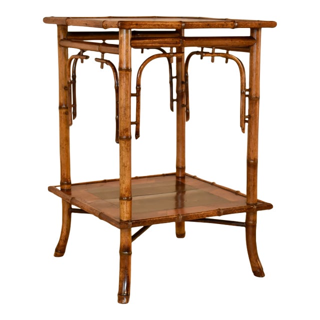 19th Century French Bamboo Side Table For Sale