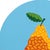 Circle Tangelo - Vibrant Abstract Fruit Still Life Painting on Panel - Original Artwork by Will Beger For Sale In Los Angeles - Image 6 of 9