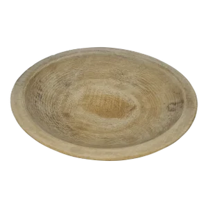 Mid-Century Modern Wooden Small Hand Carved Dough/Salad Bowl