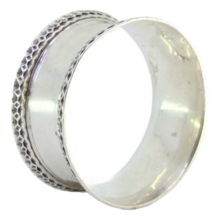 Silver Napkin Ring with Friezes For Sale