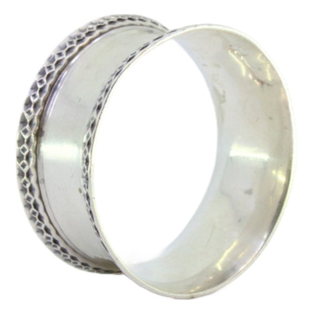 Silver Napkin Ring with Friezes For Sale