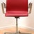 Oxford Chair Chair 3192 by Arne Jacobsen for Fritz Hansen. Structure in chromed aluminum and seat in red tinted leather....