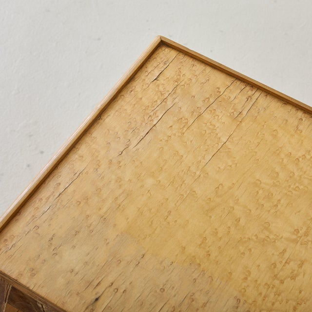 Pair of Italian Angular Wood Nightstands with Glass Shelves, 1950s For Sale - Image 11 of 11