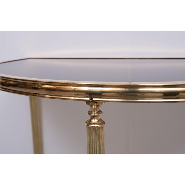 Brass Demi-Lune Tables from Maison Jansen, France, 1970s, Set of 2 For Sale - Image 10 of 13