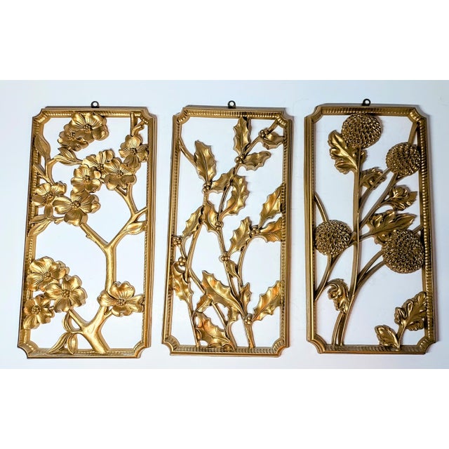 Plastic Vintage Syroco Three Seasons Wall Hangings - Set of 3 For Sale - Image 7 of 7