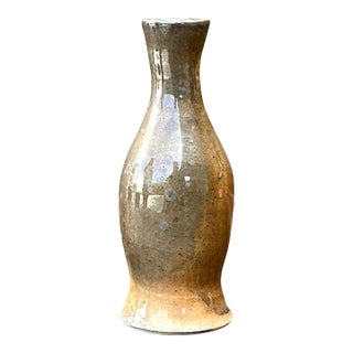 Vintage Glazed Ceramic Vase For Sale