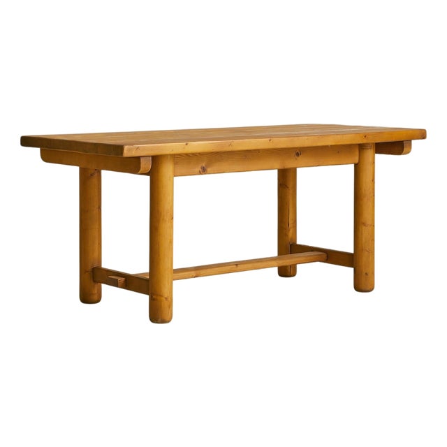 French Pine Dining Table in the Manner of Georges Robert, 1970s For Sale