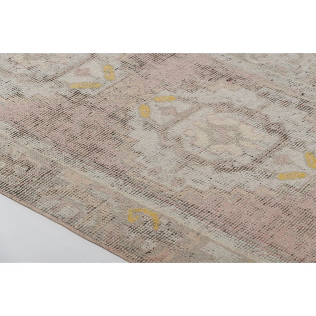 Mid 20th Century Oushak Anatolian Decorative Hallway Runner For Sale - Image 9 of 10