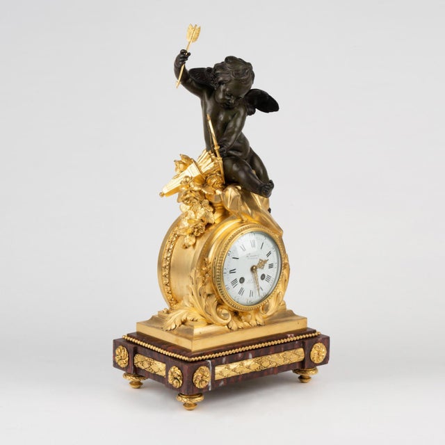 Napoleon III Mantel Clock, 19th Century, Set of 3 For Sale - Image 5 of 16