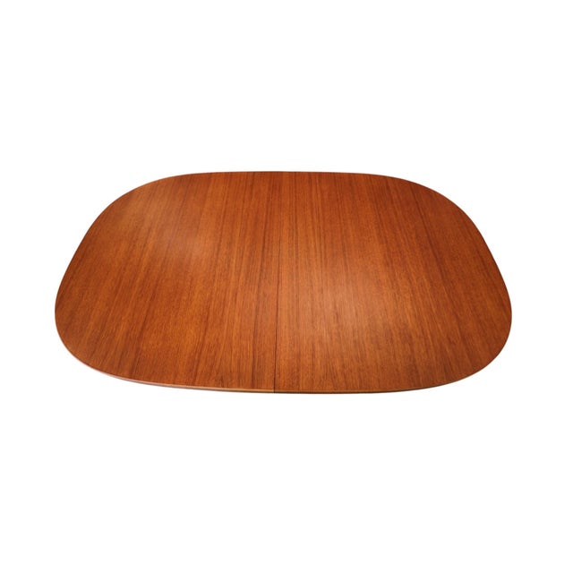 Oval Dining Table in Teak and Oak with Two Extension Leaves by Bertil Fridhagen for Bodafors, 1960 For Sale - Image 13 of 17