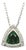 Natural Tourmaline Diamond Pendant Necklace 17" 14k W Gold 2.49 TCW Certified For Sale