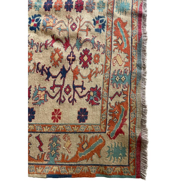1960s Handwoven Caucasian Style Soumak Rug with Zoomorphic Motifs, 1960s For Sale - Image 5 of 9