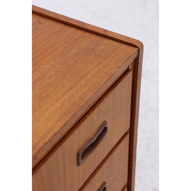 Brown Mid-Century Teak Chest of Drawers, 1960s For Sale - Image 8 of 13