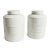 Farmhouse Vintage White Ceramic Jar With Lid Small For Sale - Image 3 of 4