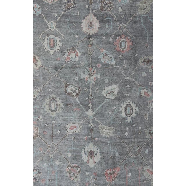 Large Turkish Modern Oushak Rug by Keivan Woven Arts 10'3 X 13'8 For Sale - Image 4 of 13