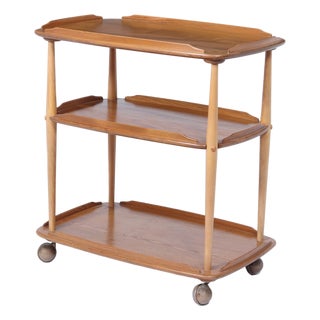 Mid-Century Modern Trolley in Light Elm from Ercol, 1960 For Sale