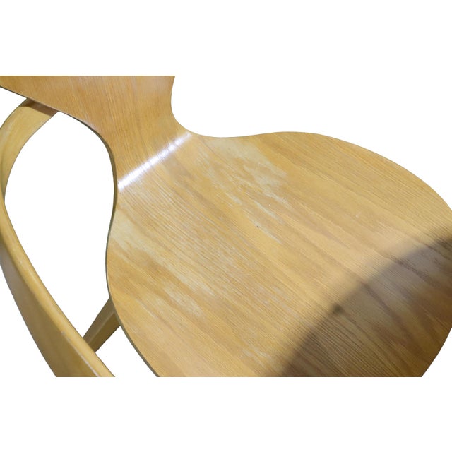 Wood Set of 4 Vintage Norman Cherner 1958 Red Wood Pretzel Chairs For Sale - Image 7 of 11