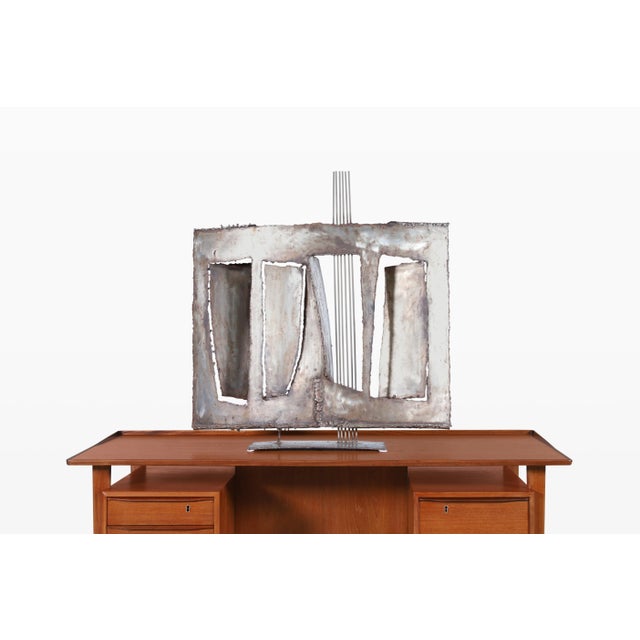 1960s Vintage Oversized Brutalist Metal Sculpture by John Balossi, Signed For Sale - Image 5 of 12