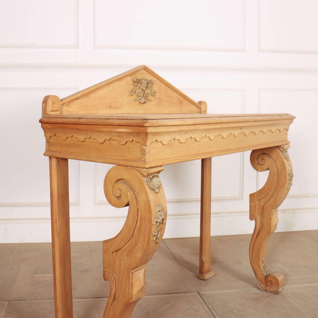 Mid 19th century Scottish pine console table. 1880. Height to worktop: 35.5-inches This piece is designed in the style of...