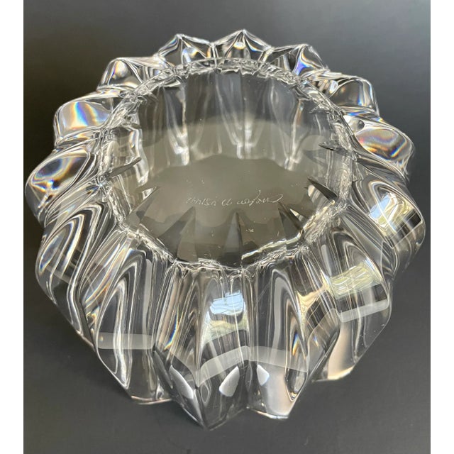 Transparent Vintage Orrefors Jan Johansson Crystal "Fleur" Bowl For Sale - Image 8 of 10