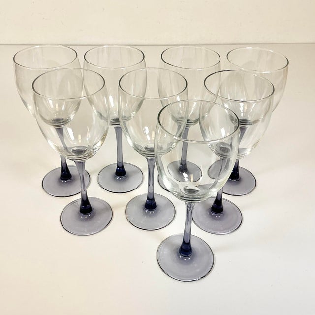 These are just lovely. A set of 8 Wine Glasses in a beautiful summery lavender stems cut to clear cups. Perfect for spring...