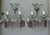 1940's Hollywood Regency Silvered Metal With Amethyst & Pink Cut Austrian Crystal Waterfall Wall Sconces a - Pair For Sale In Miami - Image 6 of 18
