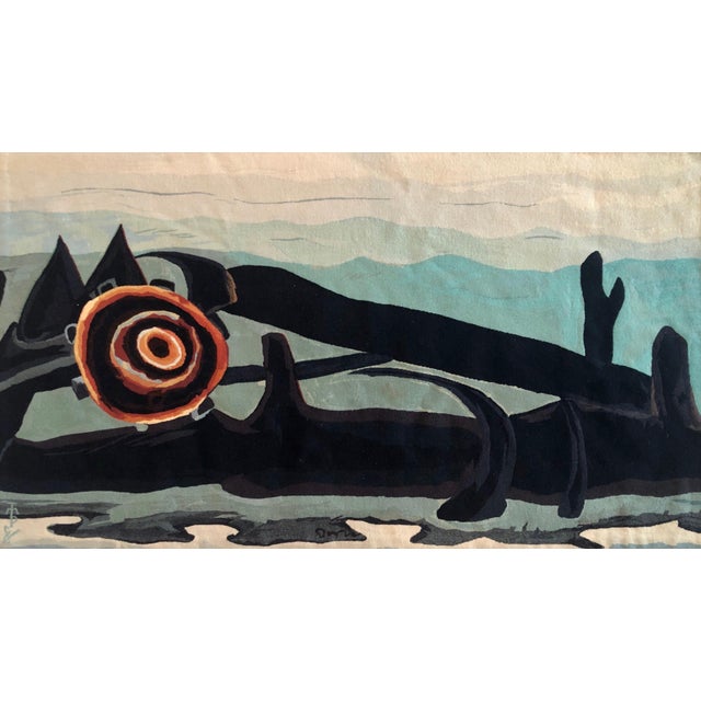 Original hand made, hand woven wall hanging modern art tapestry. Manufactura de Tapecarias de Portalegre (Portugal) (TMP...