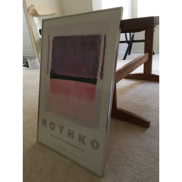 Vintage "Rothko 1903-1970 Retrospective" Silver Finish Metal Framed Exhibition Poster, 1949 For Sale - Image 12 of 13