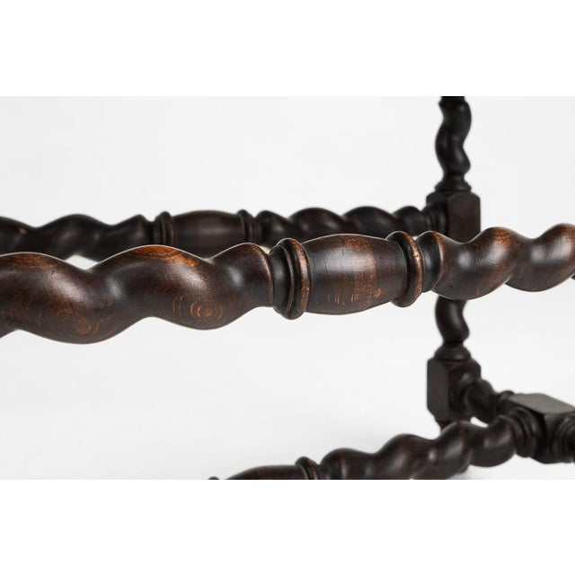 Brown French Wooden Stool with Rattan Top, 1880s For Sale - Image 8 of 13