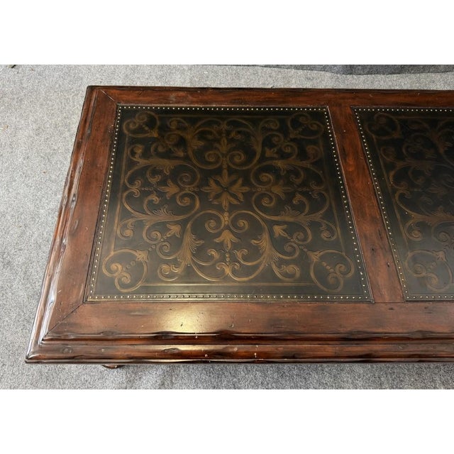 Brown Bernhardt Coffee Table With Decorated Top and Wooden Base For Sale - Image 8 of 14