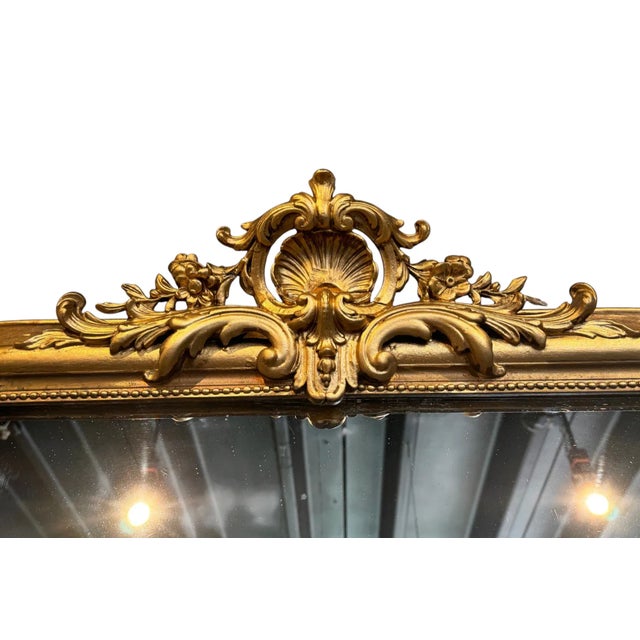 Mid 19th Century French Louis Philippe Gilt Mirror, Mid-19th Century For Sale - Image 5 of 12