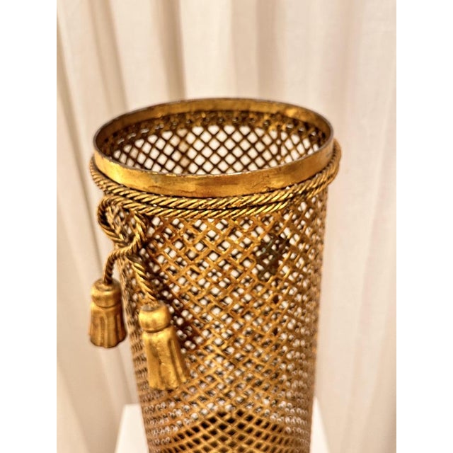 Mid-Century Gold Color Umbrella Stand by Li Puma, 1960s For Sale - Image 4 of 16