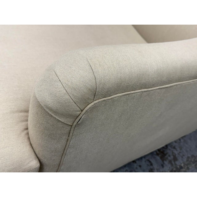 Textile Baker Furniture Company Classic Roll-Arm Chaise Lounge For Sale - Image 7 of 12