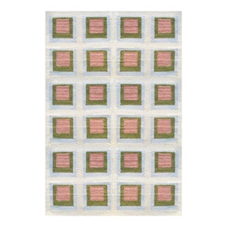 Color Study Handwoven Wool Flatweave 9' x 12' Rug - Palm Springs For Sale