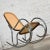 1970’s Bauhaus Style Chrome Tube Bentwood & Cane Rocking Chair or Rocker For Sale - Image 4 of 12