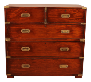 19th Century Military Mahogany Chest of Drawers