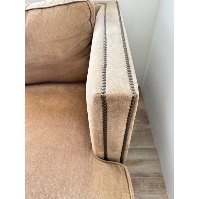 Restoration Hardware Restoration Hardware Collins Sofa & Chase Set With Nailhead Trim For Sale - Image 4 of 14