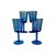 Late 20th Century Late 20th Century Villeroy & Boch Conga White Swirl Cobalt Crystal Wine Goblets Set of 4 For Sale - Image 5 of 13