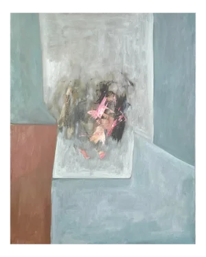 Raymonde Desabres (French-American, 1925-2020) - “Center Piece”, Signed (Ca. 1970, Acrylic on Canvas)