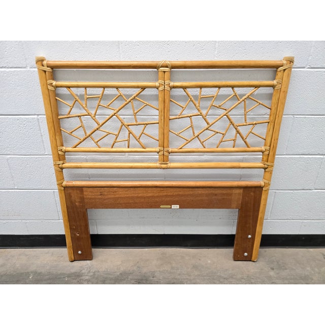 1970s Vintage McGuire King/2 Twin Rattan Headboards For Sale In Phoenix - Image 6 of 12