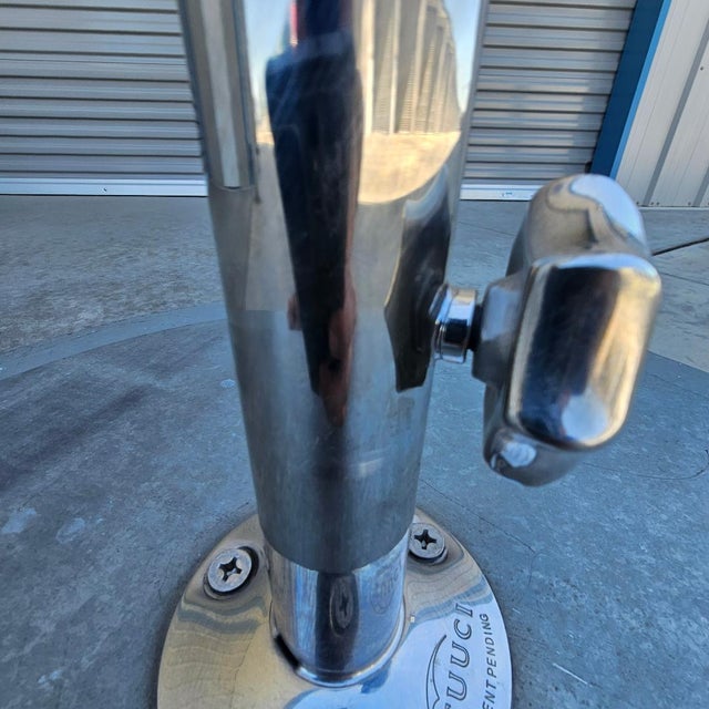 Tuuci Free-Standing Galvanized Steel Round Master Umbrella Base Stand 130 Lb. For Sale - Image 12 of 12