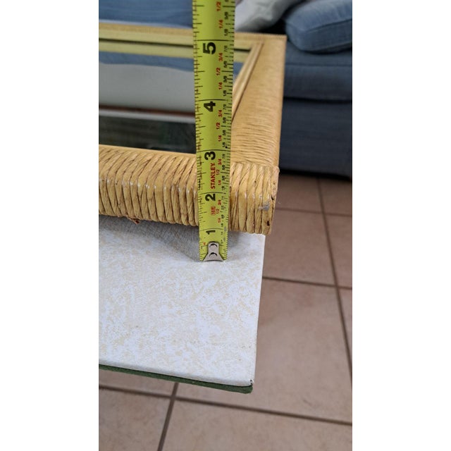 Henry Link Lexington Rattan Wall Mirror Bamboo Lattice 45” Boho Coastal For Sale - Image 10 of 12